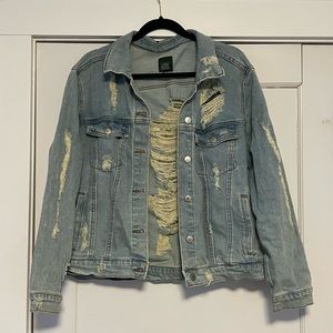 wild fable ripped jean jacket